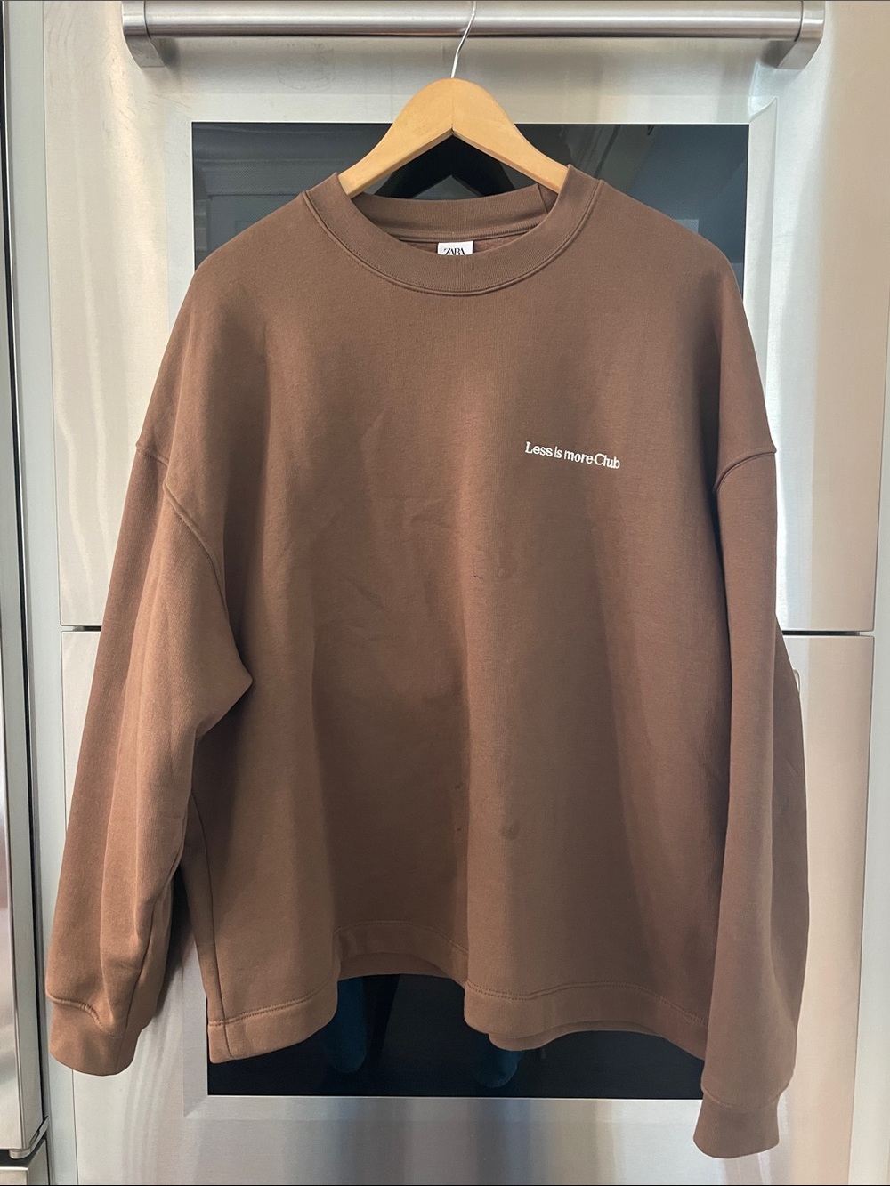 Zara Brown Men's Crewneck Sweatshirt